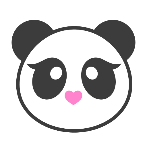 妆境应用图标，一个可爱的熊猫头